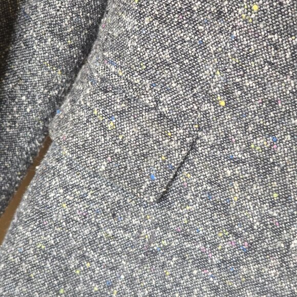 Women's CREMIEUX Tweed Elbow Patch Blazer sz 0 - Picture 7 of 11